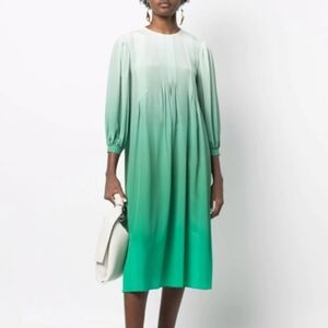 Silk ombre midi dress